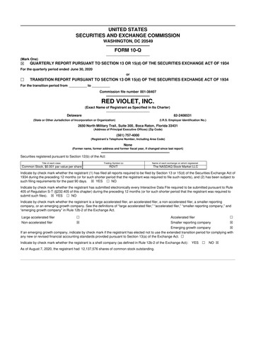 Thumbnail Red Violet 10-Q Quarterly Report FY2020 