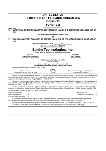 Thumbnail Sonim Technologies
 10-Q Quarterly Report FY2020 