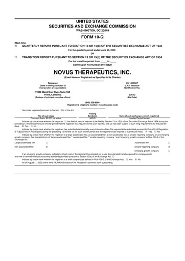 Thumbnail Eledon Pharmaceuticals 10-Q Quarterly Report FY2020 