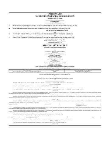 Vorschaubild Mesoblast
 20-F Jahresbericht 2020