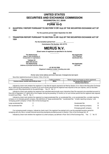 Thumbnail Merus 10-Q Quarterly Report FY2020 