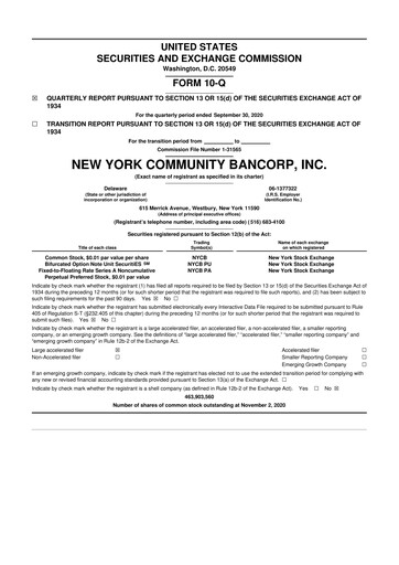 Thumbnail Flagstar Bank 10-Q Quarterly Report FY2020 