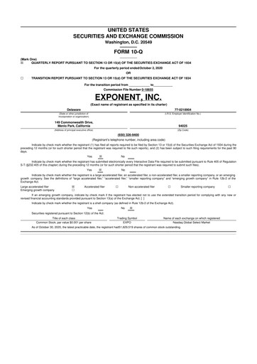 Thumbnail Exponent
 10-Q Quarterly Report FY2020 