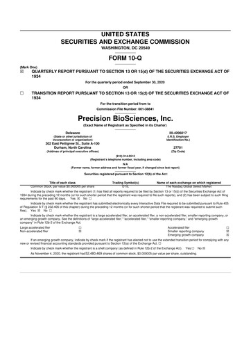 Thumbnail Precision BioSciences
 10-Q Quarterly Report FY2020 