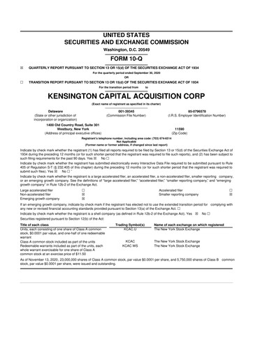 Thumbnail QuantumScape 10-Q Quarterly Report FY2020 