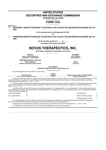 Thumbnail Eledon Pharmaceuticals 10-Q Quarterly Report FY2020 