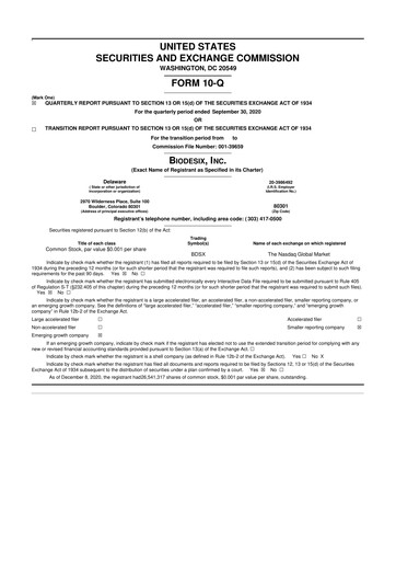 Thumbnail Biodesix 10-Q Quarterly Report FY2020 