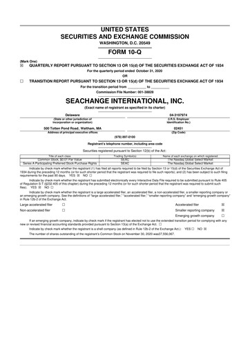Thumbnail SeaChange International 10-Q Quarterly Report FY2021 