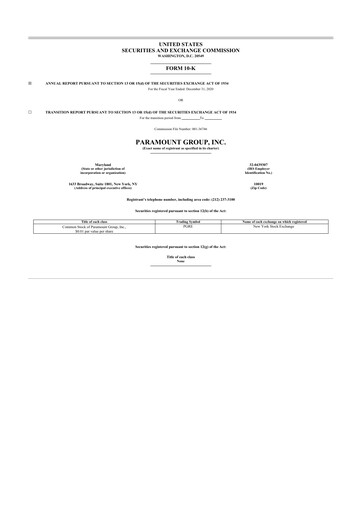 Thumbnail Paramount Group 10-K Annual Report 2020