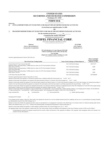 Thumbnail Stifel
 10-K Annual Report 2020