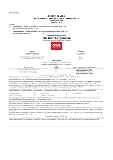 Thumbnail The ODP Corporation
 10-K Annual Report 2020