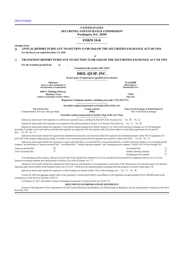 Miniature Innovex International 10-K Rapport annuel 2020