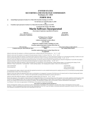 Thumbnail Marin Software 10-K Annual Report 2020