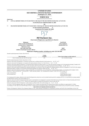 Thumbnail PJT Partners
 10-K Annual Report 2020