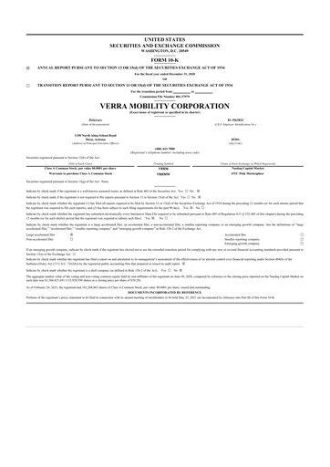 Vorschaubild Verra Mobility 10-K Jahresbericht 2020