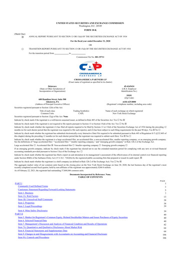 Thumbnail CrossAmerica Partners 10-K Annual Report 2020