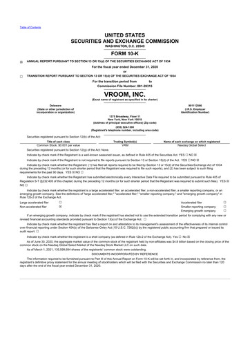 Thumbnail Vroom 10-K Annual Report 2020