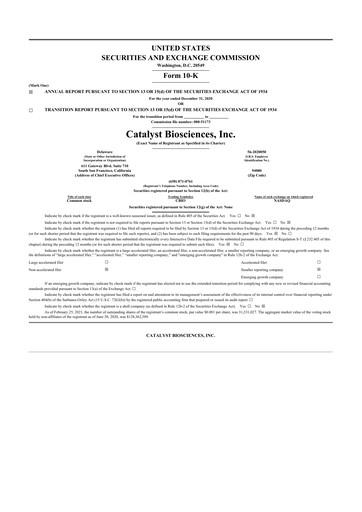 Thumbnail Gyre Therapeutics 10-K Annual Report 2020