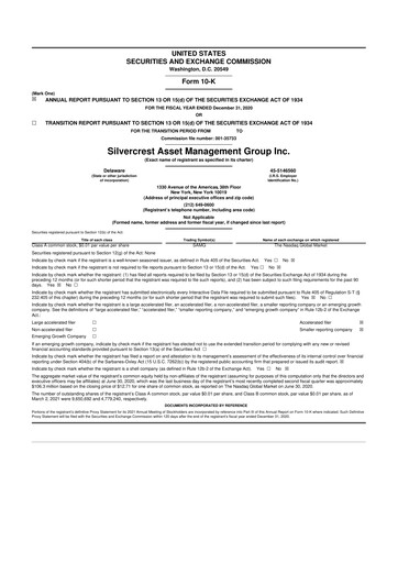 Thumbnail Silvercrest Asset Management Group 10-K Annual Report 2020