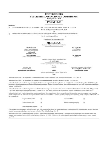 Thumbnail Merus 10-K Annual Report 