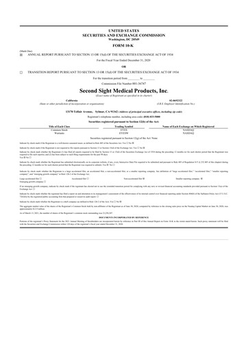 Thumbnail Vivani Medical 10-K Annual Report 2020