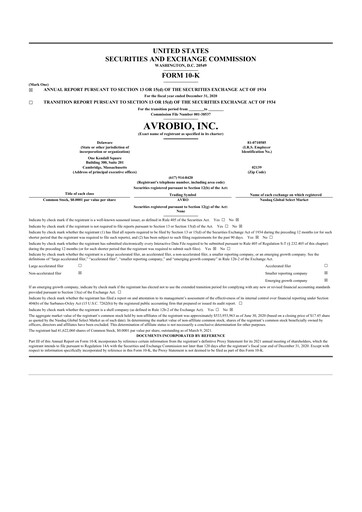 Thumbnail Tectonic Therapeutic 10-K Annual Report 2020