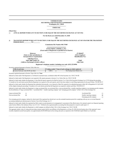 Thumbnail LM Funding America 10-K Annual Report 2020