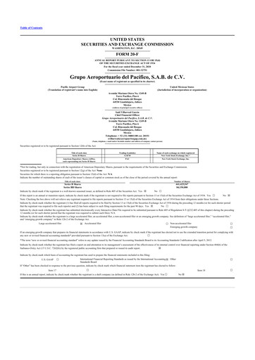 Thumbnail Grupo Aeroportuario del Pacífico
 20-F Annual Report 2020