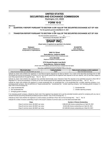 Thumbnail Snap 10-Q Quarterly Report FY2021 