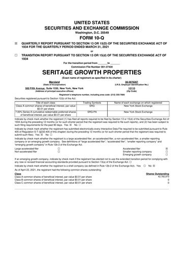 Thumbnail Seritage Growth Properties
 10-Q Quarterly Report FY2021 