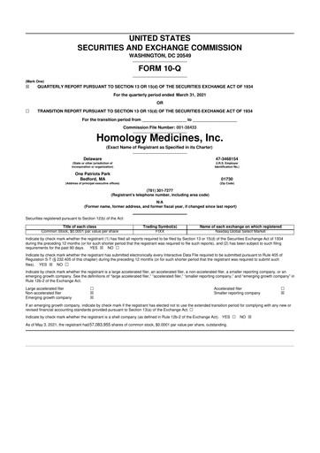 Thumbnail Q32 Bio 10-Q Quarterly Report FY2021 