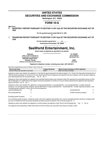 Thumbnail United Parks & Resorts 10-Q Quarterly Report FY2021 