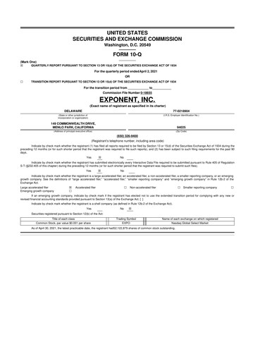 Thumbnail Exponent
 10-Q Quarterly Report FY2021 