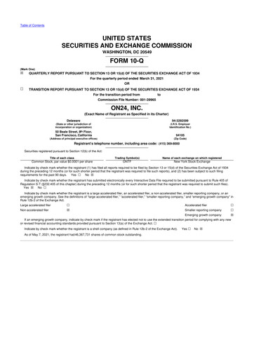 Thumbnail ON24 10-Q Quarterly Report FY2021 