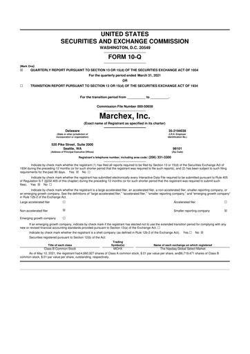 Vorschaubild Marchex 10-Q Quartalsbericht 2021 