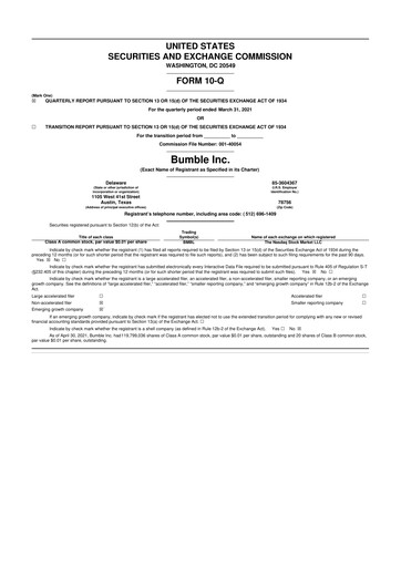 Thumbnail Bumble 10-Q Quarterly Report FY2021 