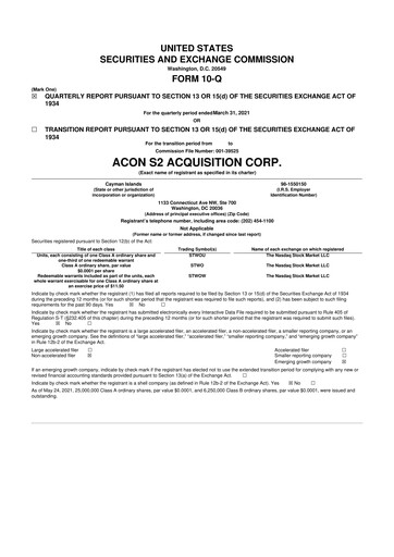 Thumbnail ESS Tech 10-Q Quarterly Report FY2021 