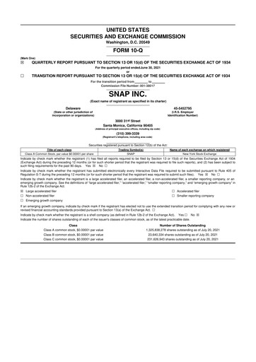 Thumbnail Snap 10-Q Quarterly Report FY2021 