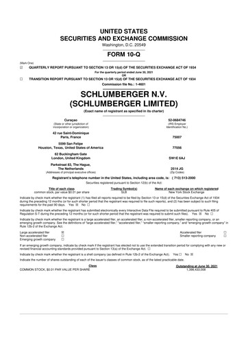 Vorschaubild SLB (Schlumberger) 10-Q Quartalsbericht 2021 