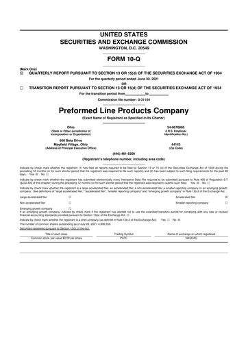 Thumbnail Preformed Line Products 10-Q Quarterly Report FY2021 