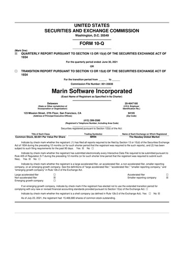 Thumbnail Marin Software 10-Q Quarterly Report FY2021 