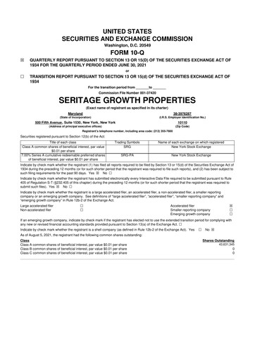Thumbnail Seritage Growth Properties
 10-Q Quarterly Report FY2021 
