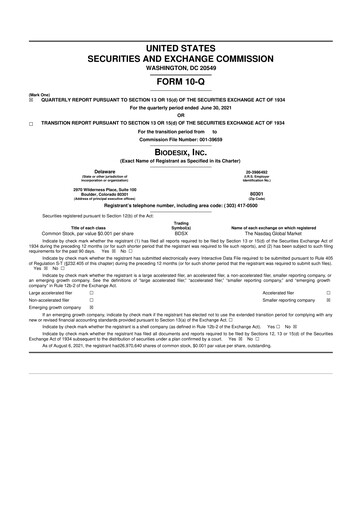 Thumbnail Biodesix 10-Q Quarterly Report FY2021 