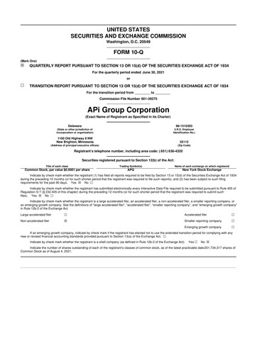 Thumbnail APi Group 10-Q Quarterly Report FY 