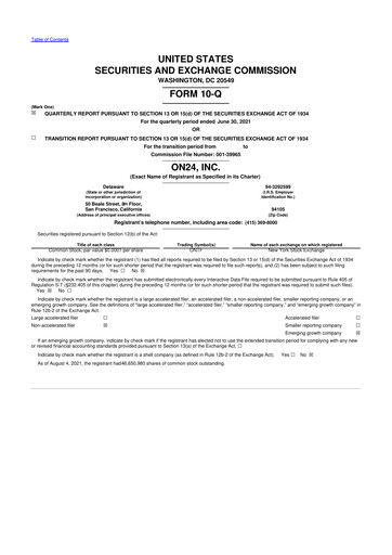 Thumbnail ON24 10-Q Quarterly Report FY2021 