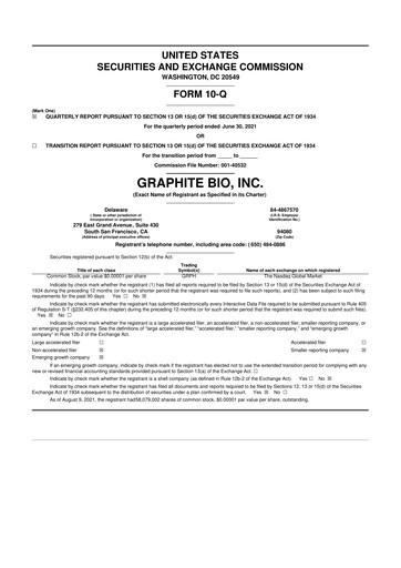 Thumbnail LENZ Therapeutics 10-Q Quarterly Report FY2021 