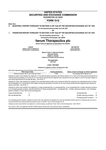 Thumbnail Iterum Therapeutics 10-Q Quarterly Report FY2021 