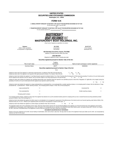 Vorschaubild MasterCraft Boat 10-K Jahresbericht 2021