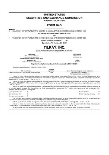 Thumbnail Tilray Brands
 10-Q Quarterly Report FY 