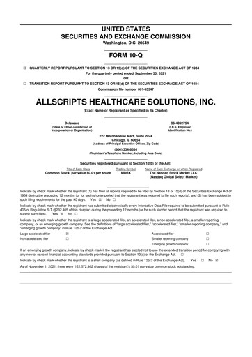 Thumbnail Veradigm 10-Q Quarterly Report FY2021 